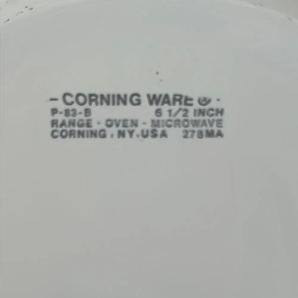 VINTAGE Corning Ware White and Blue Floral skillet pan
